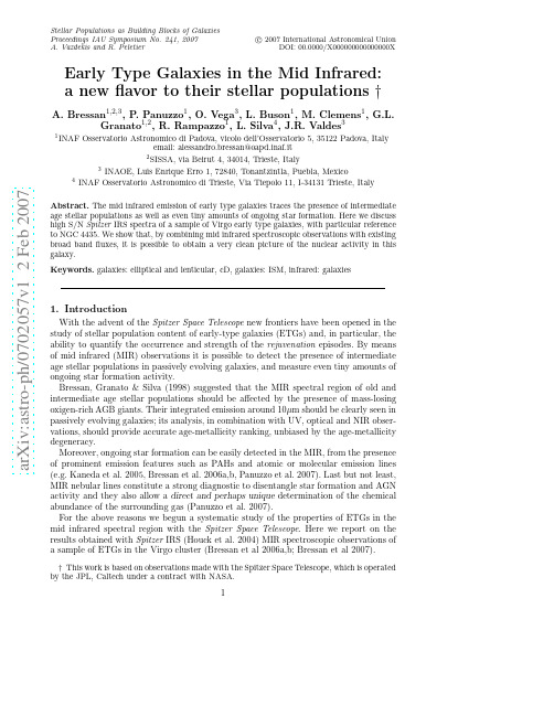 Early Type Galaxies in the Mid Infrared a new flavor to their stellar populations