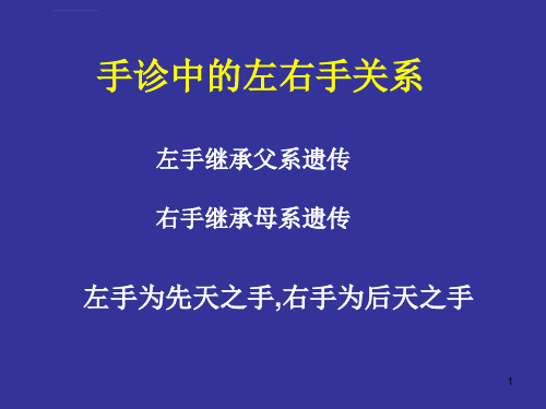 医学PPT课件轻松学会手诊