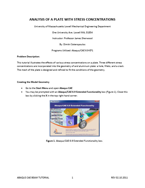 Abaqus excise step by step _A_PLATE_WITH_STRESS_CONCENTRATIONS_(ABAQUS)_FINAL.pdf