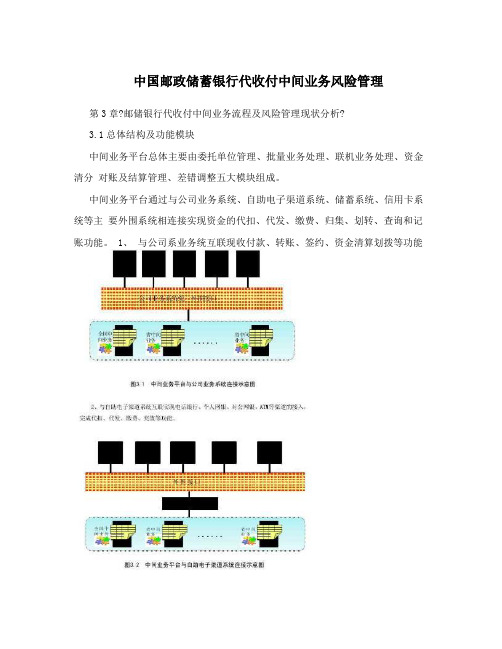 中国邮政储蓄银行代收付中间业务风险管理