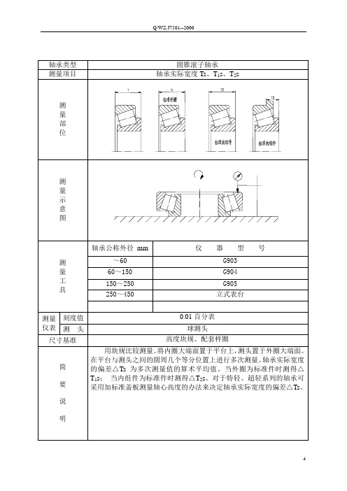 轴承成品测量方法