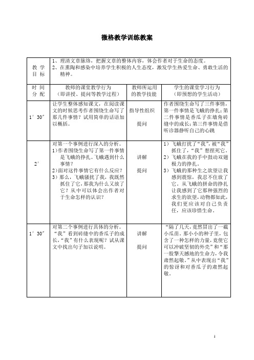 微格教案