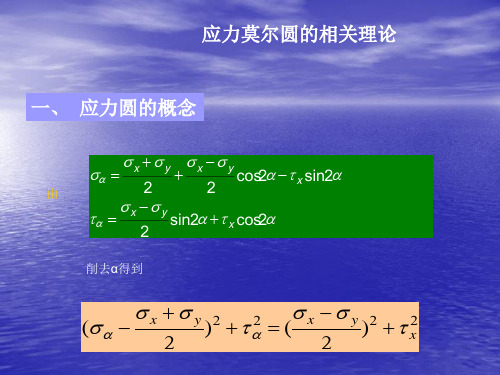 应力莫尔圆的相关理论