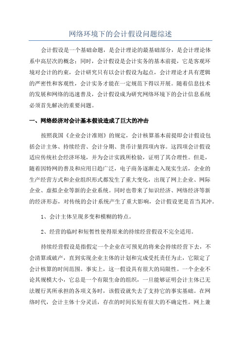 网络环境下的会计假设问题综述