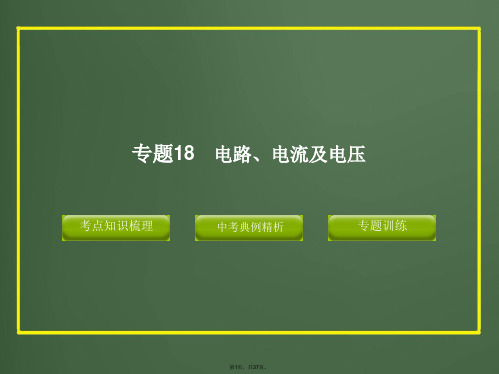 2012版中考科学精品课件专题18-电路、电流及电压