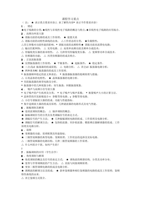 高频电子线路复习重点