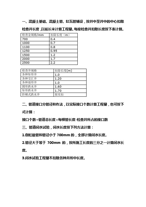 检查井计算规则