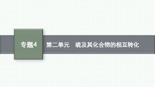 苏教版高中化学必修第一册精品课件 专题4 硫与环境保护 第二单元 硫及其化合物的相互转化