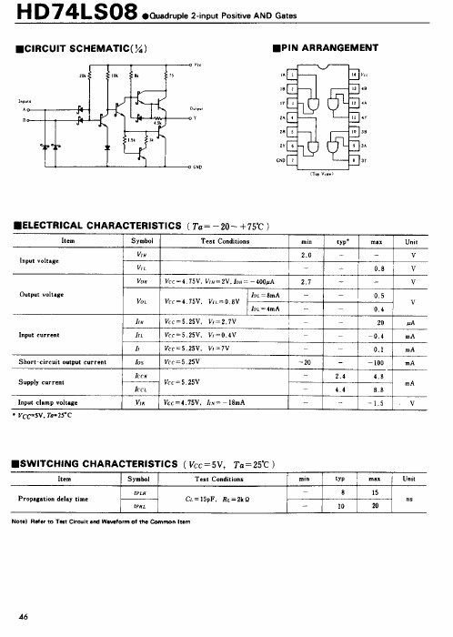 HD74LS08P中文资料