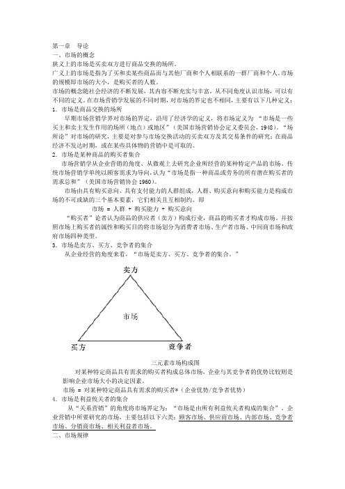 市场营销学重点