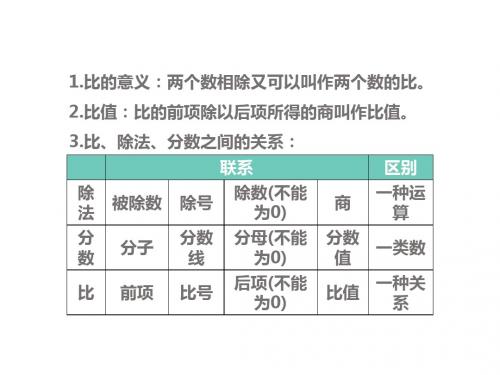 苏教版六年级 第三章分数除法 比的基本性质