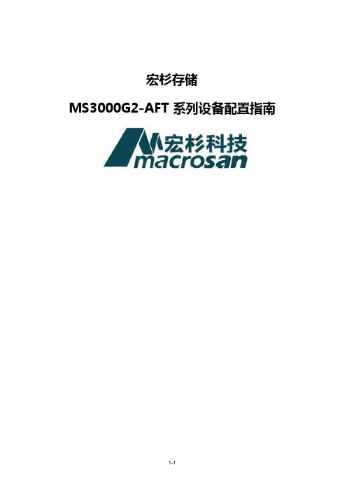 宏杉存储MS3000G2-AFT系列设备配置指南