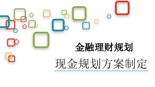 金融理财规划-现金规划-现金规划方案制定