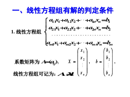 线性代数课件4线性方程组的解