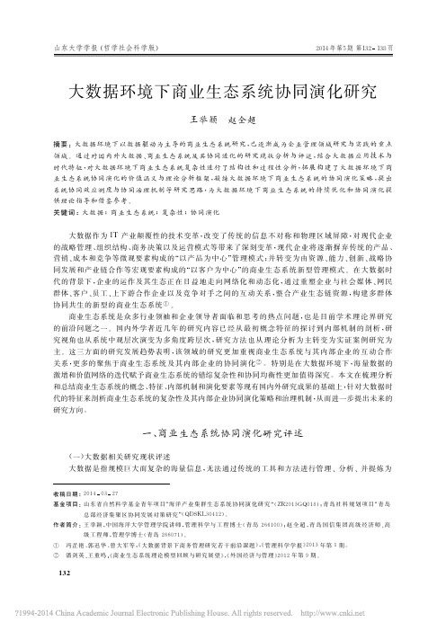 大数据环境下商业生态系统协同演化研究_王举颖