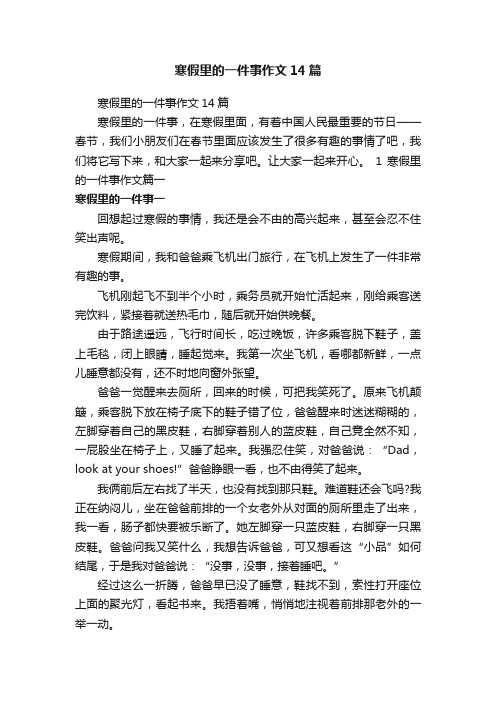 寒假里的一件事作文14篇