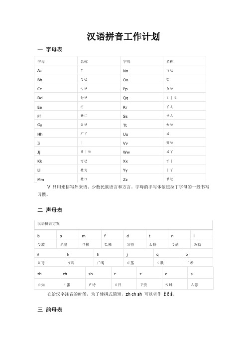 汉语拼音工作计划