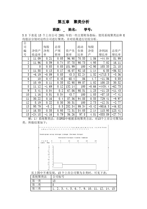 第应用多元统计五章实验题答案