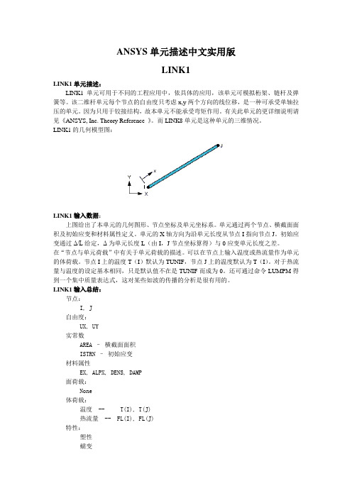 ANSYS单元描述中文实用版资料