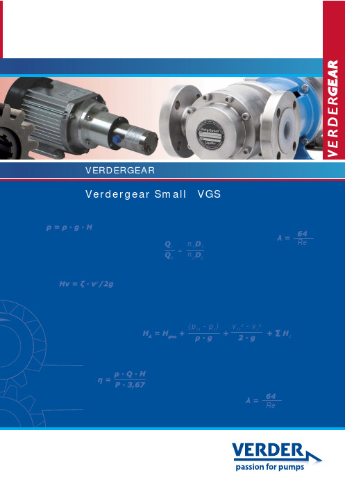 Verdergear Small（VGS）小型齿轮泵VGS015技术参数手册说明书