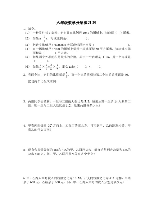苏教版小学数学六年级课课练习题 (259)