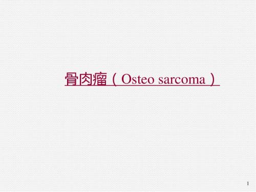 骨肉瘤PPT演示课件