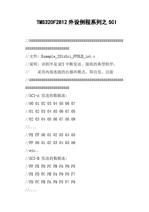 TMS320F2812外设例程系列之SCI