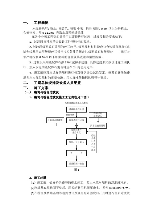 过渡段技术交底