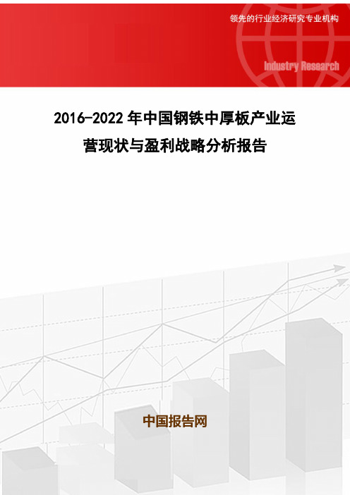 2016-2022年中国钢铁中厚板产业运营现状与盈利战略分析报告