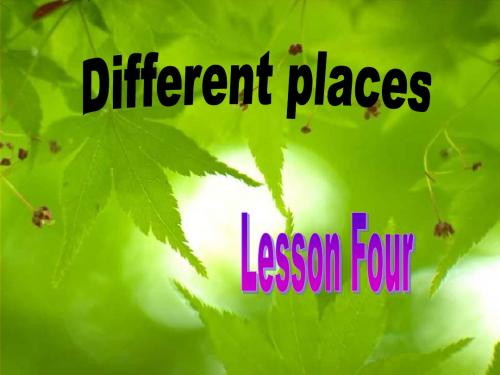 七下Module 2《Unit3 Different places》(Lesson 4)PPT(牛津沈阳版)PPT课件