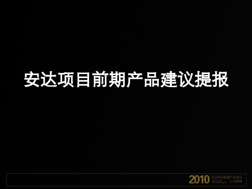 某某项目前期产品方案提报