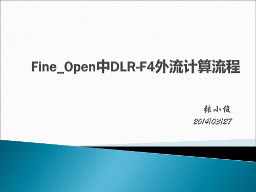 DLR-F4翼身组合体流场计算—FINE_Open应用