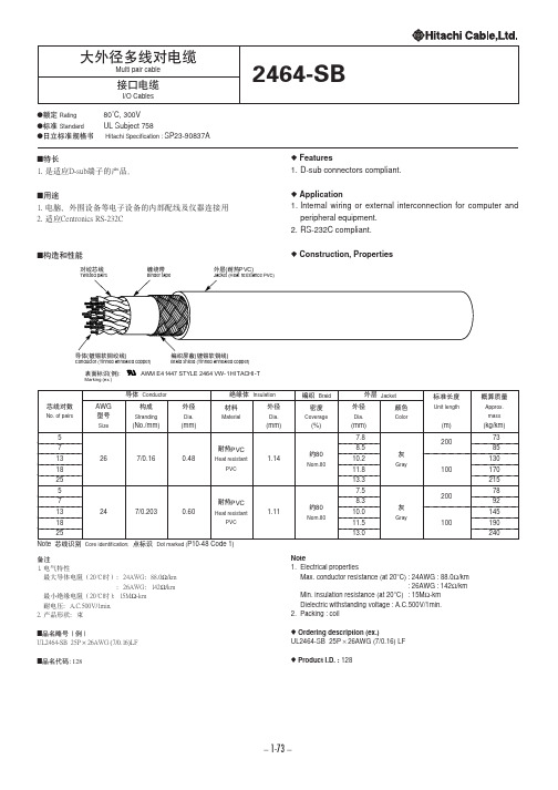 UL2464sb--日立标准