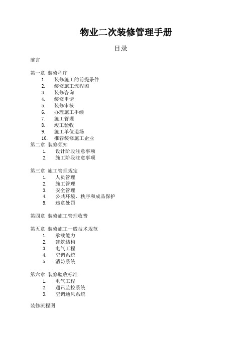 超详细物业二装管理手册含表格大全干货