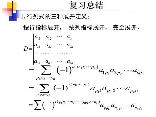 东南大学线性代数期末复习总结[1]