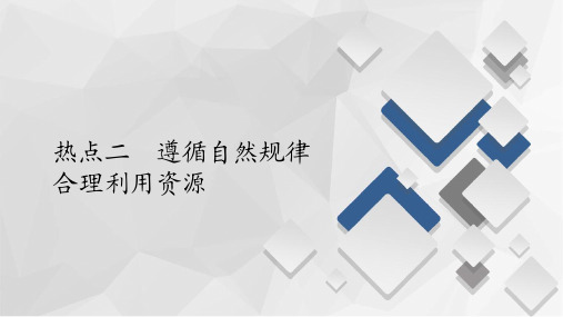 2020届高考地理大二轮刷题首选卷课件：第二篇 热点二 遵循自然规律 合理利用资源