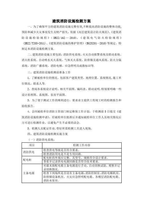 建筑消防设施检测方案