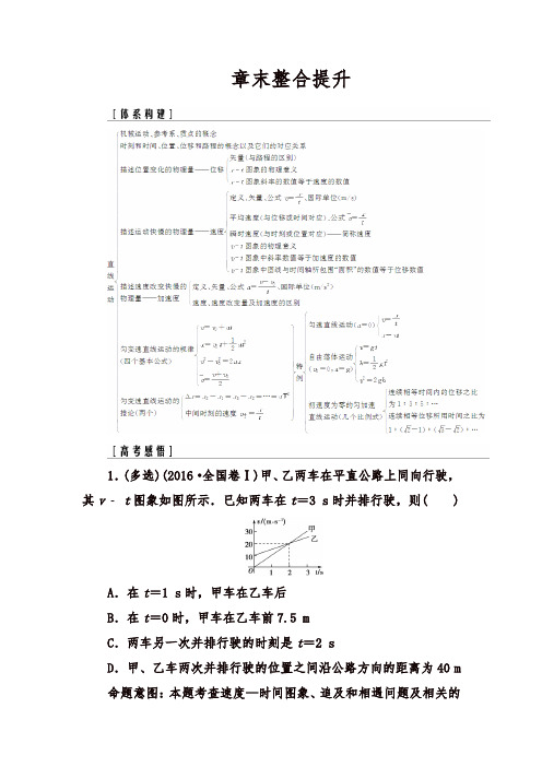 2019东方思维高三物理第一轮复习课时跟踪练：章末整合提升(共14专题)