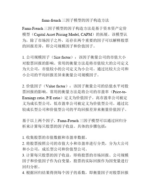 fama-french三因子模型的因子构造方法