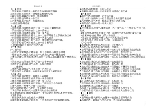 执业中医师复习资料-中医内科