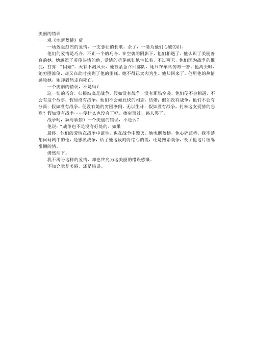 美丽的错误