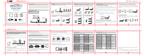 智米ZigBee无线开关安装指导手册说明书