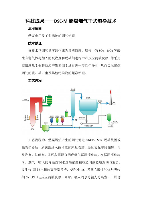 科技成果——DSC-M燃煤烟气干式超净技术