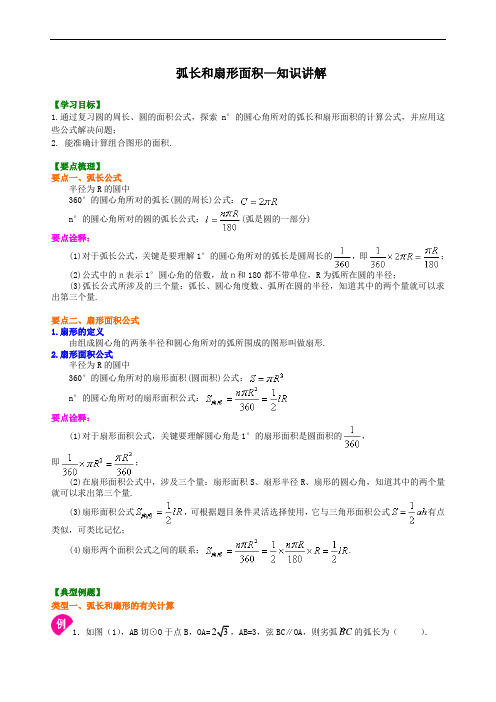 弧长和扇形面积—知识讲解