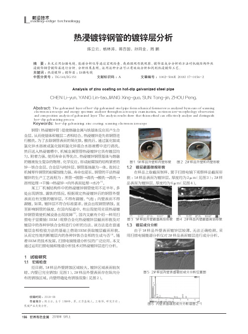 热浸镀锌钢管的镀锌层分析