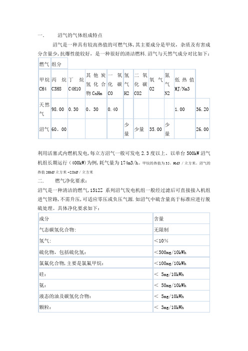 利用沼气发电方案