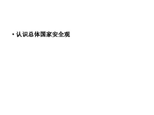 9.1认识总体国家安全观  课件 (共34张PPT)