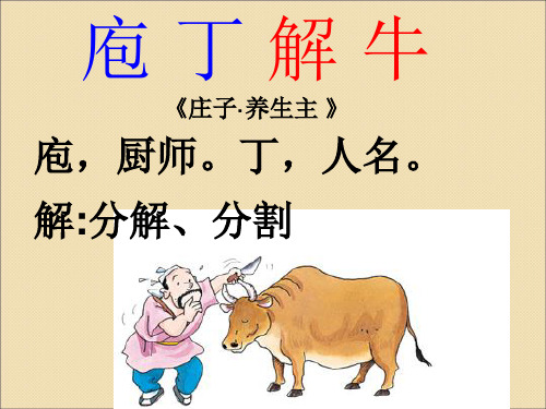 庖丁解牛《庄子·养生主》