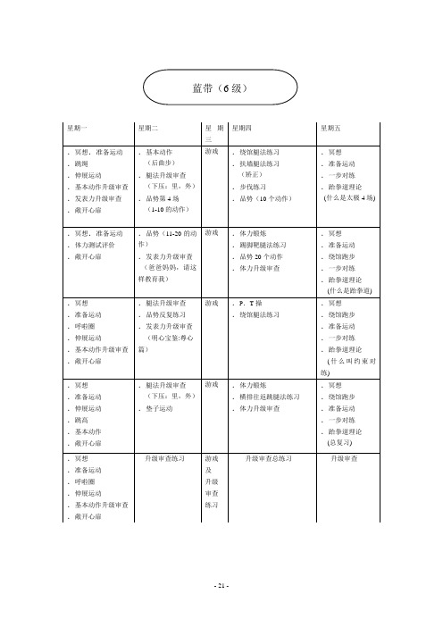 跆拳道蓝带(6级)21