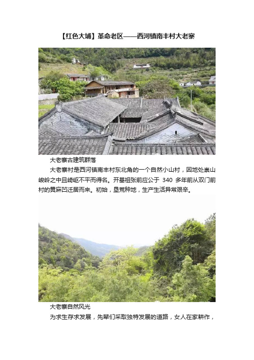 【红色大埔】革命老区——西河镇南丰村大老寨